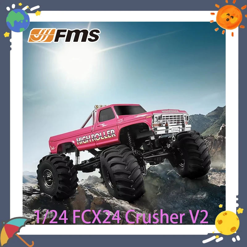 

Fms 1/24 Crusher V2 Fcx24 Smasher Climbing Rc Полномасштабная модель автомобиля с дистанционным управлением 4wd Off Road Подарок для мальчика
