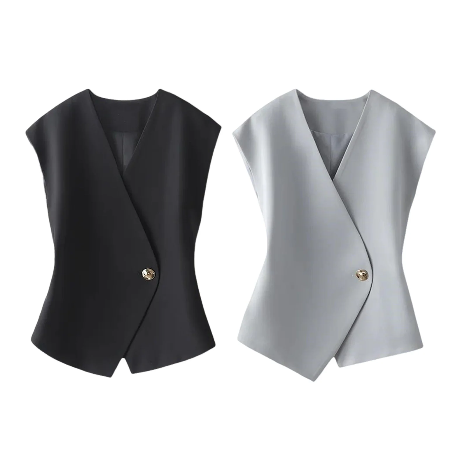

Stylish Office Ladies Anti pilling Autumn Office Lady Slim Suit Jacket Sleeveless Minimalist Vest for Dating