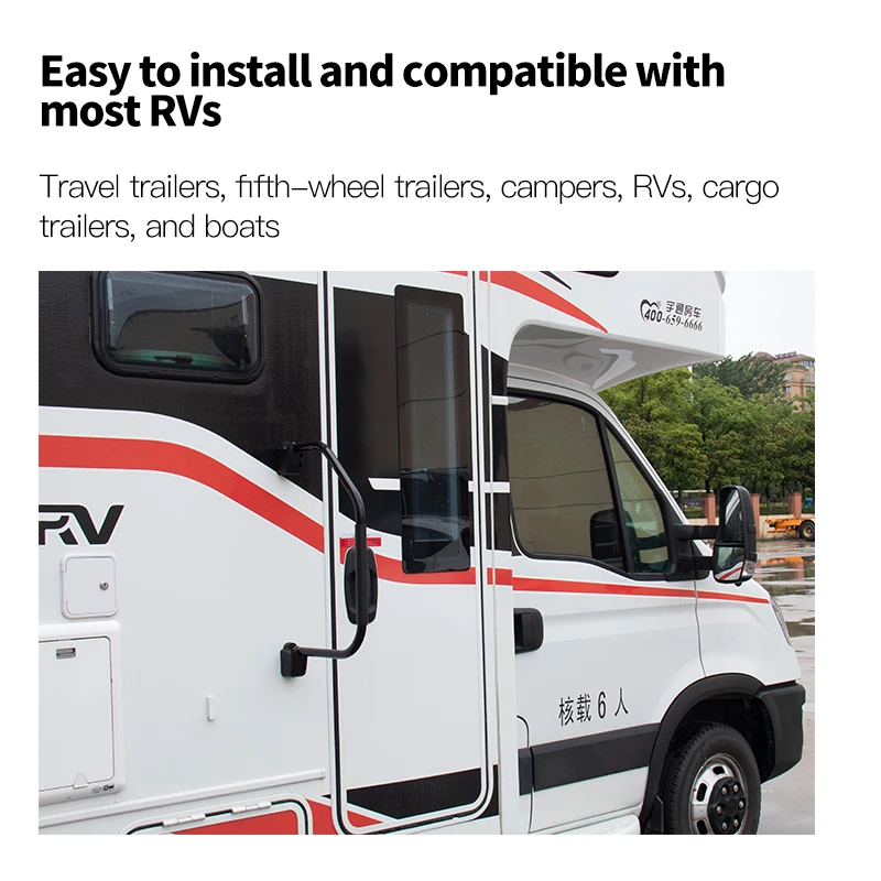 Folding RV Entry Door Grab Handle Assist Bar | Camper Trailer Motorhome Safety Handrail | Folding RV Grab Bar