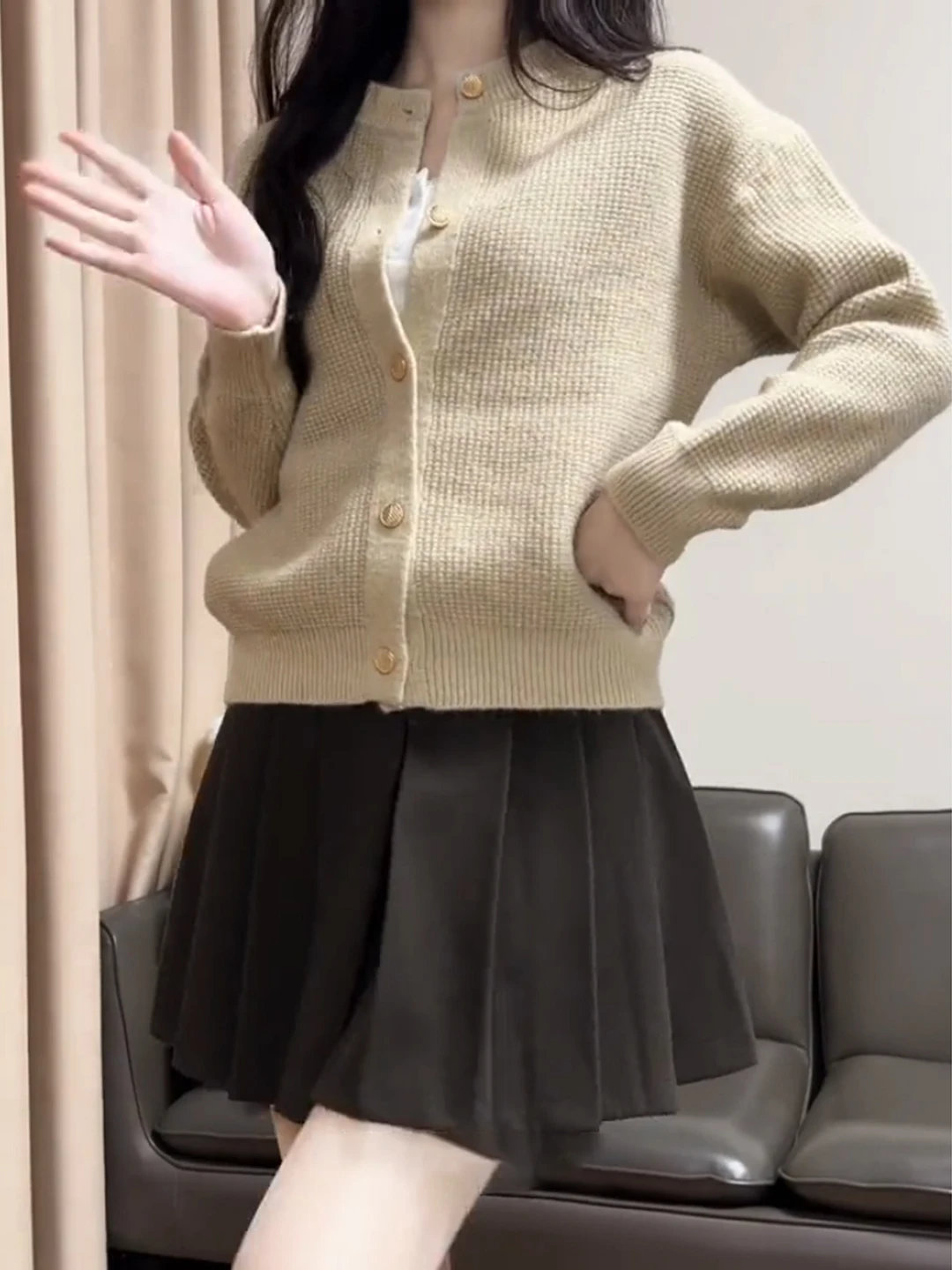 Koreanische Sle Thiened Große Größe Pullover Strickjacke frauen Herbst Winter Lose Bedecken Fleisch Faul Sle Gestrickte ort Top