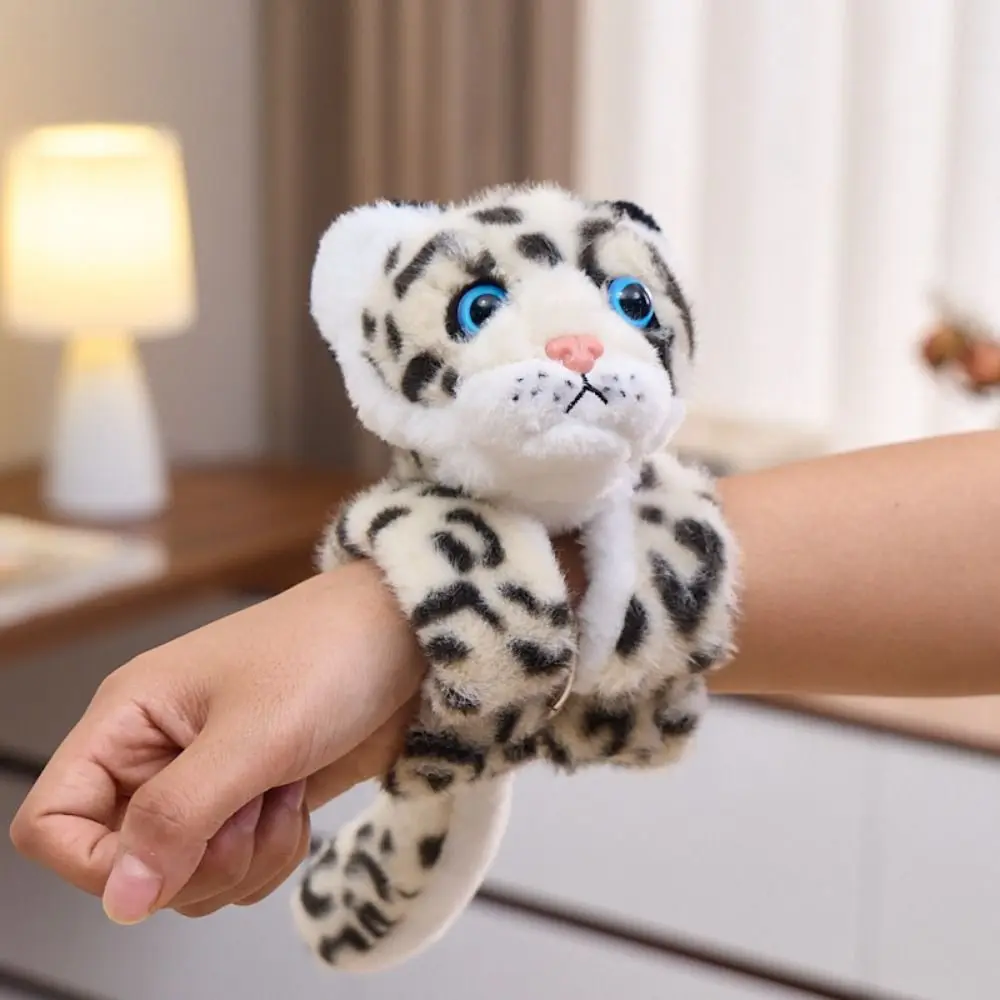

Stuffed Animals Slap Bracelet Series Wrist Style Soft Plush Doll Slap Bracelet 20cm Cute Doll Simulated Snow leopard Doll Kids