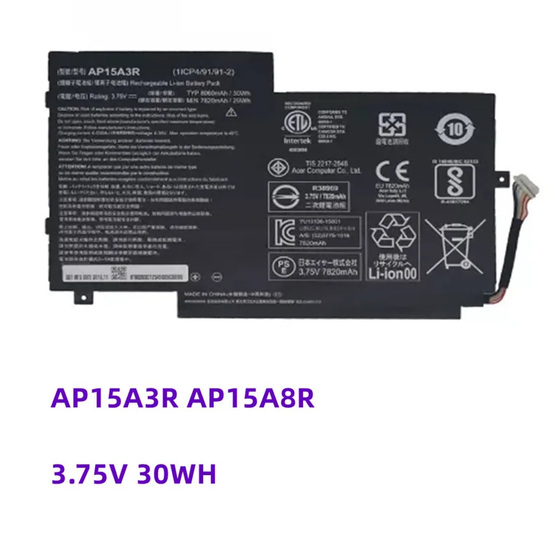 

New AP15A3R AP15A8R 3.75V 30WH Laptop Battery for Acer Aspire Switch 10E SW3-013P Series AP15A3R