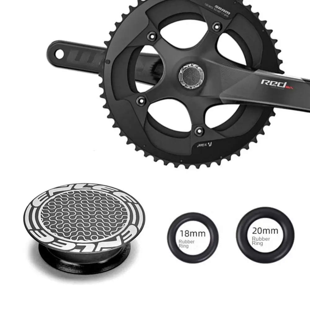 Waterproof Bike Crank Dust Cap Protective Rubber Ring Bicycle Crankset Dust Cover Aluminum Alloy Integrated Crank Plugs