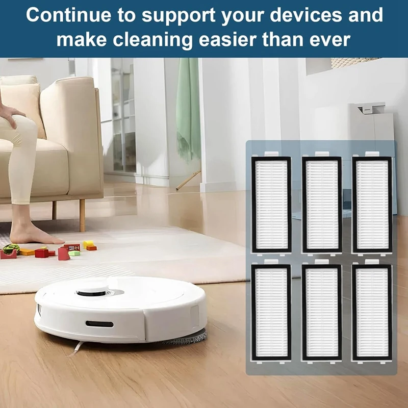 Hepa Filter Replacement Parts For Roborock Q Revo Master/Q Revo Slim Robot Vacuum Cleaner Replacement Accessories