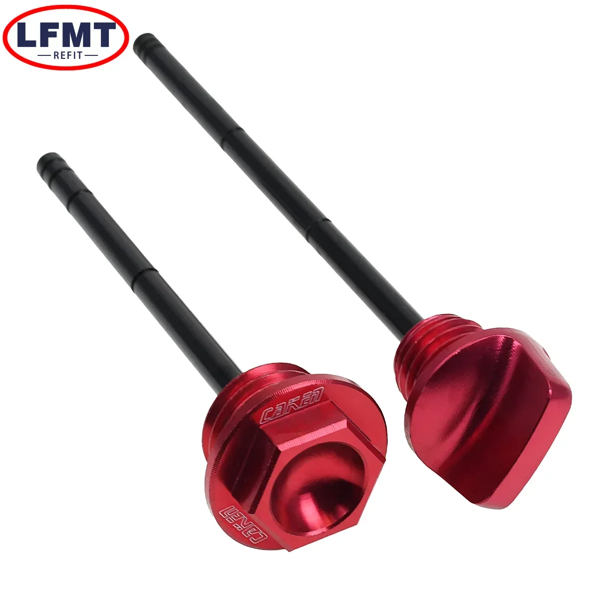 CNC 04-17 Motorcycle Red Aluminum Oil Dipstick Gauge Plugs For HONDA CRF450R CRF 450R 450 R 2004-2012 2013 2014 2015 2016 2017