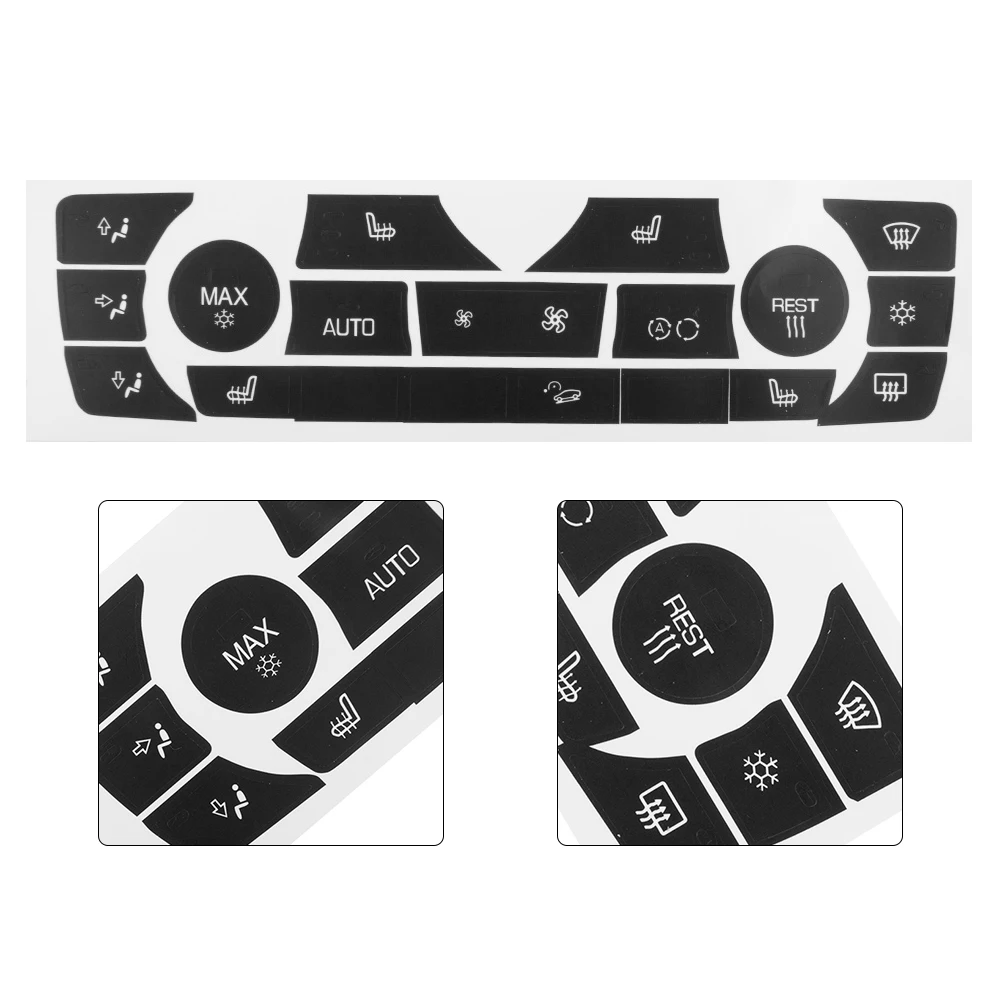 Black Vinyl Sticker Kit for AC Climate Control Buttons on For BMW For E90 E91 E92 2006-2011 Dashboard Panel Repair