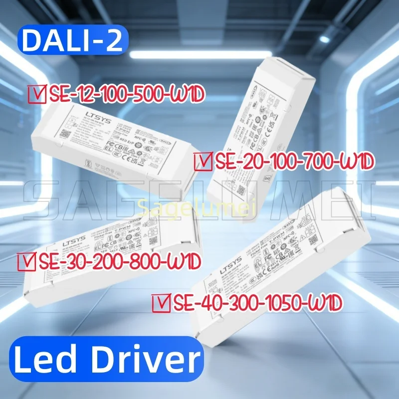 DALI-2 NFC 12W 100-500mA programmable dimming power supply 20W 100-700mA 30W 200m-800mA 40W 300mA-1050mA Lighting Transformer