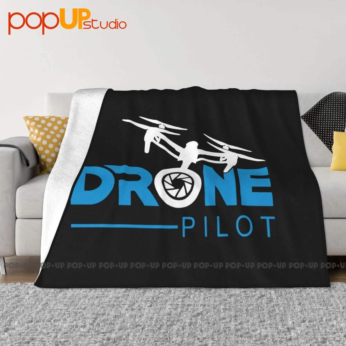 Dji Professional Pilot Drone Blanket Quilt Bedspread Sofa Dedicated