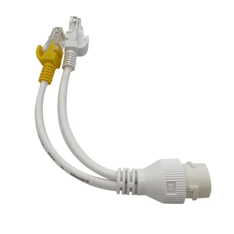 Konektor RJ45 Tiga Arah untuk Kamera IP / Router / AP Nirkabel 1 - Ke - 2 Pemisah Kabel Jaringan Hemat