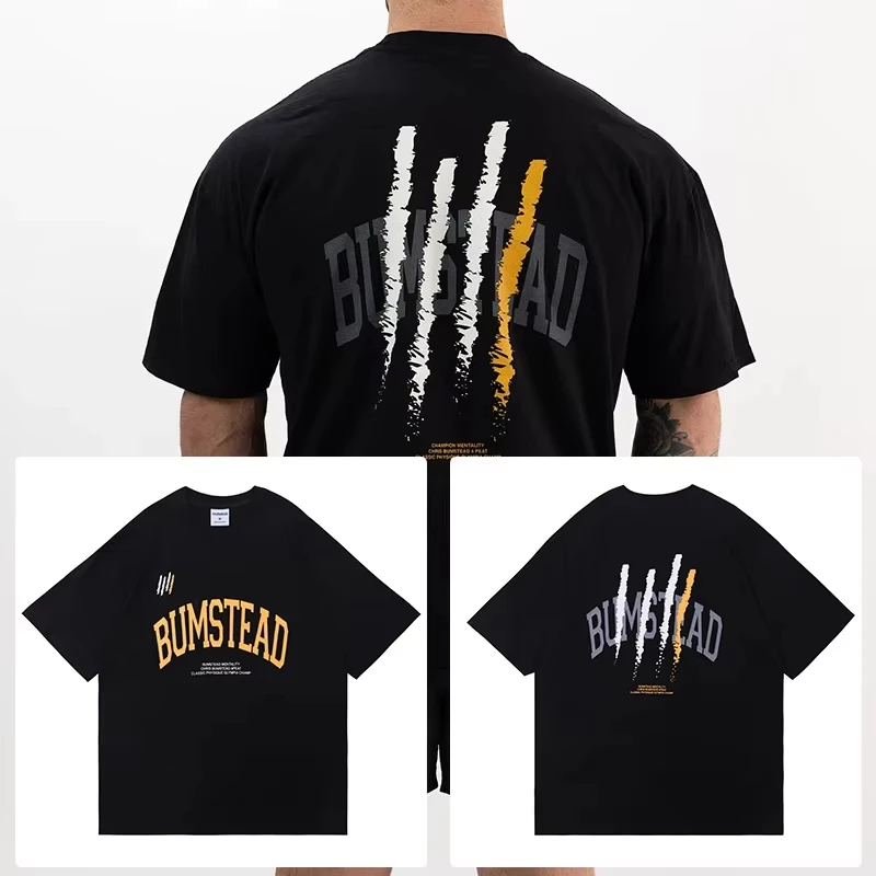 Fitness Men's Cotton T-Shirt Muscle Running Short Sleeve Crew Neck Top CBUM Brand Summer Collection Sweatshirt for Men Oversized