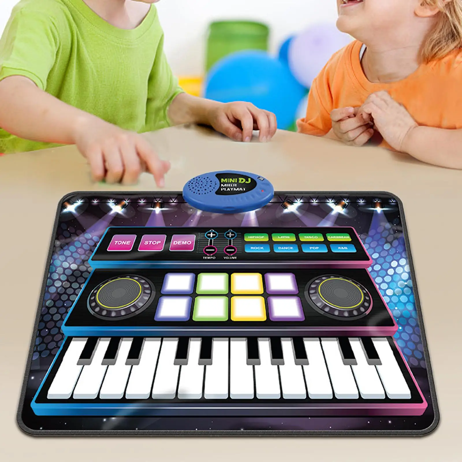

Kids DJ Mixer Toy Touch Playmat DJ Party Mixer for Girls Boys Toddlers Gift