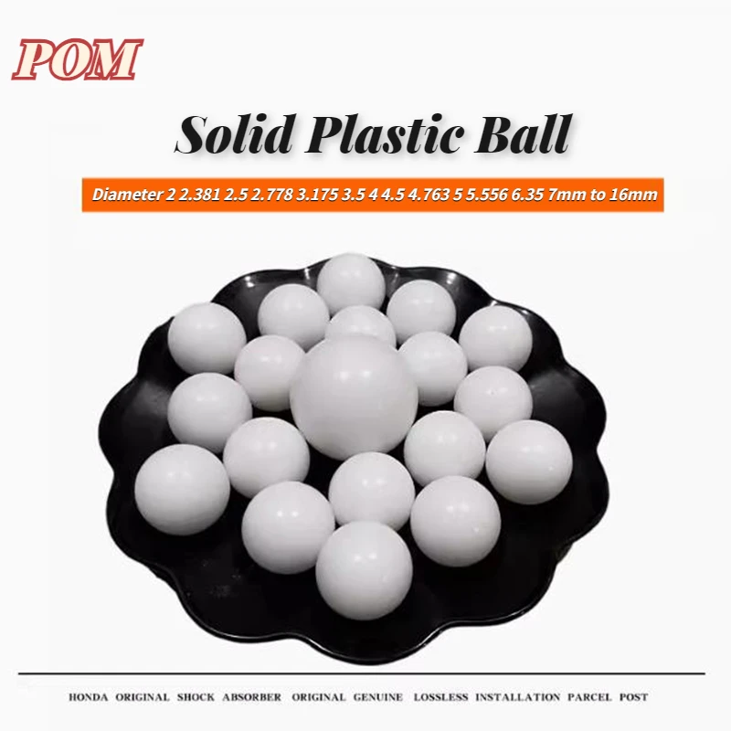50pcs White POM Plastic Ball Precision Solid Ball Dia 2 2.381 2.5 2.778 3.175 3.5 4 4.5 4.763 5 5.556 6.35 7 7.14 8mm To 16mm