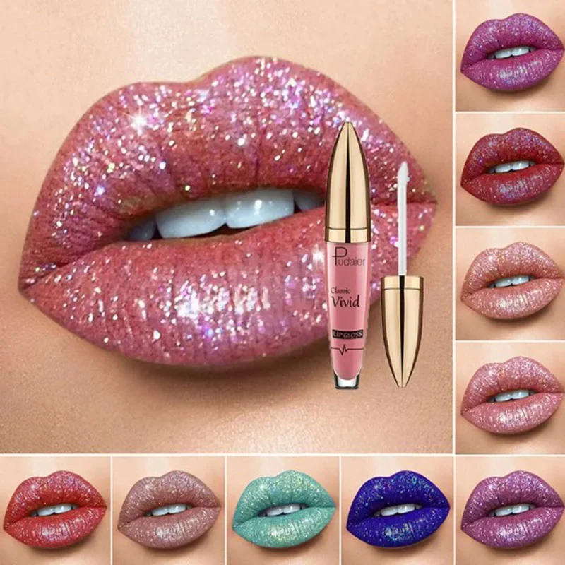 Matte Glitter Vloeibare Lipsticks Diamant Glanzende Lipgloss Waterdichte Langdurige Parel Lipgloss Vrouwen Lip Tint Make-Up Maquillaje