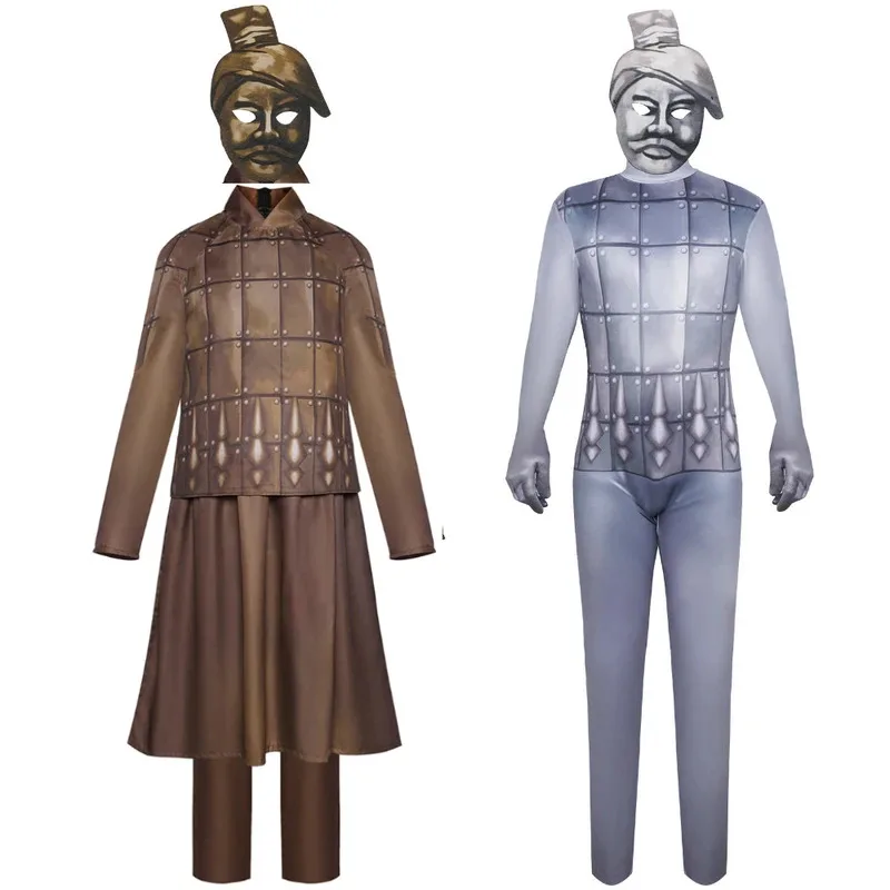 

Terracotta History Retro Cosplay Costumes Jumpsuit Full Sets Uniforms for Adult Kids Outfit Halloween Carnival Party Roleplay