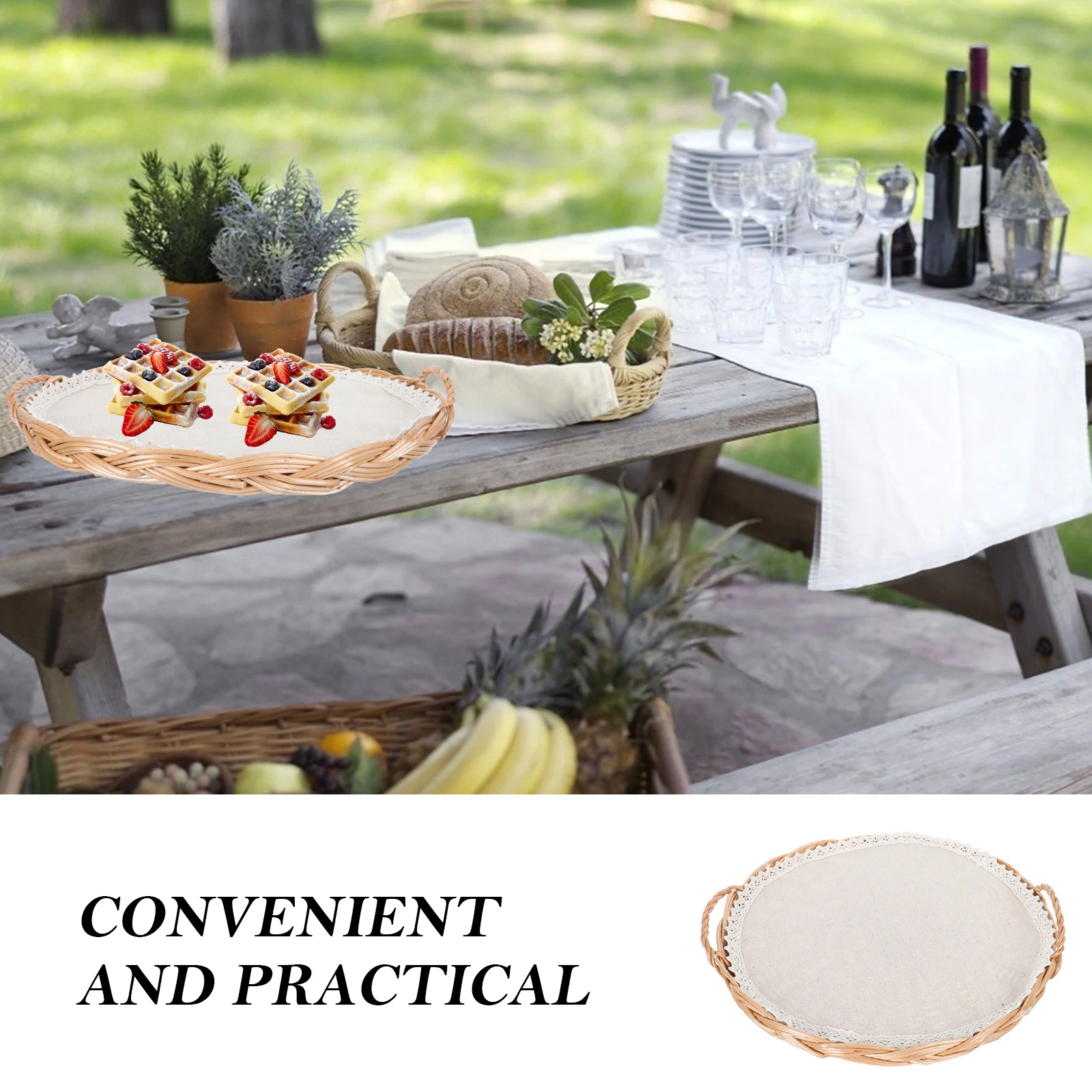 

1 комплект, плетеная корзина для хлеба, контейнер для хранения домашнего хлеба, фруктов, закусок, конфет, пикника, плетеная корзина