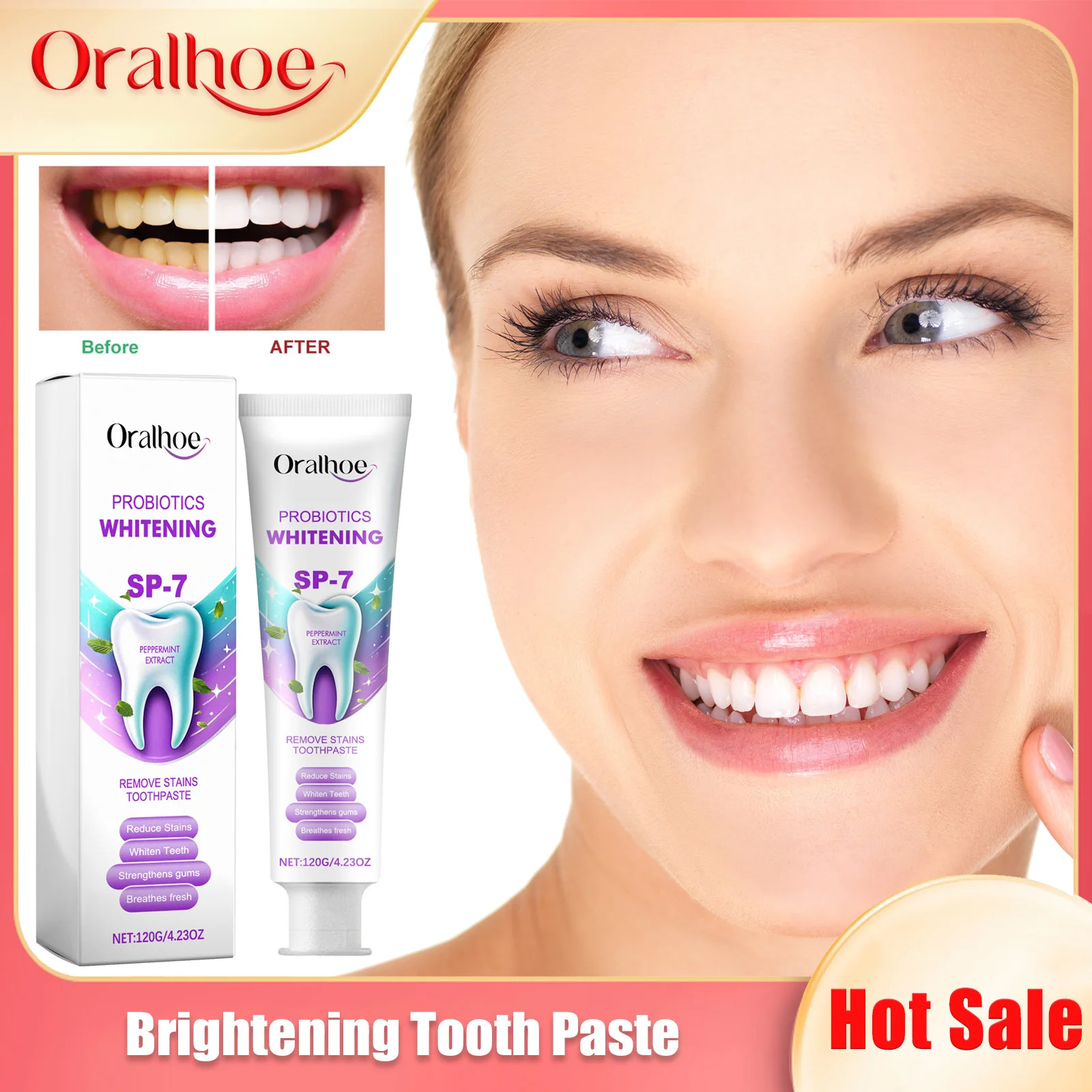 

Bleaching Toothpaste Remove Yellow Stain Relieve Swollen Gum Freshen Breath Prevent Teeth Decay Periodontitis Whiten Tooth Paste