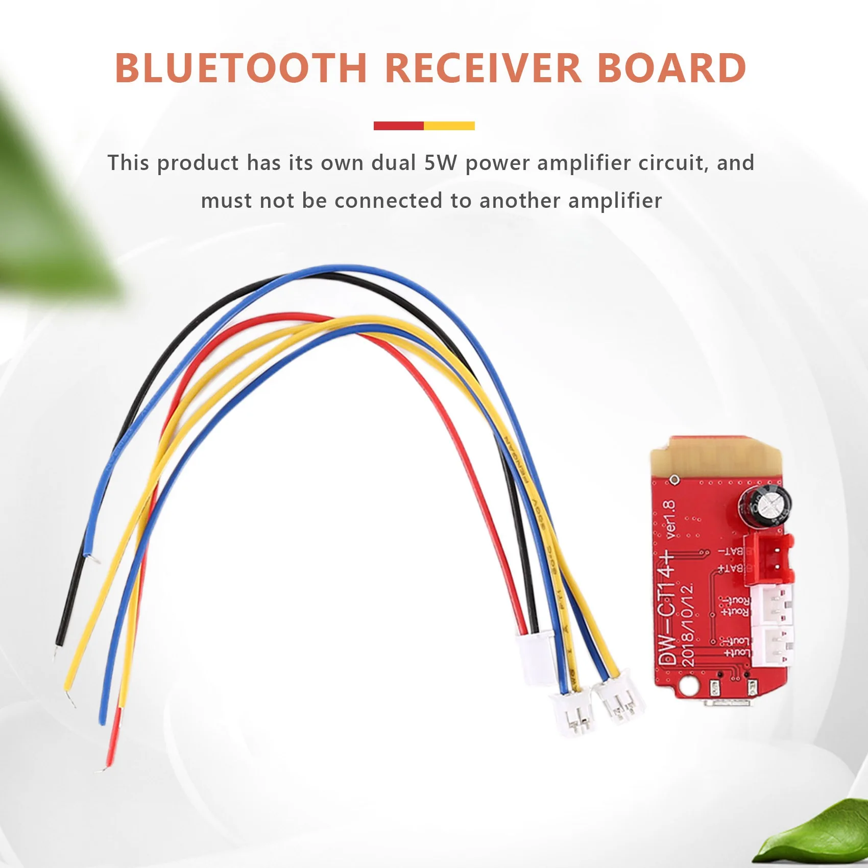 Placa amplificadora de potencia A42T-2Pcs CT14 Micro- 4,2 módulo de placa receptora Bluetooth estéreo 5W + 5W para altavoz de caja de sonido DIY