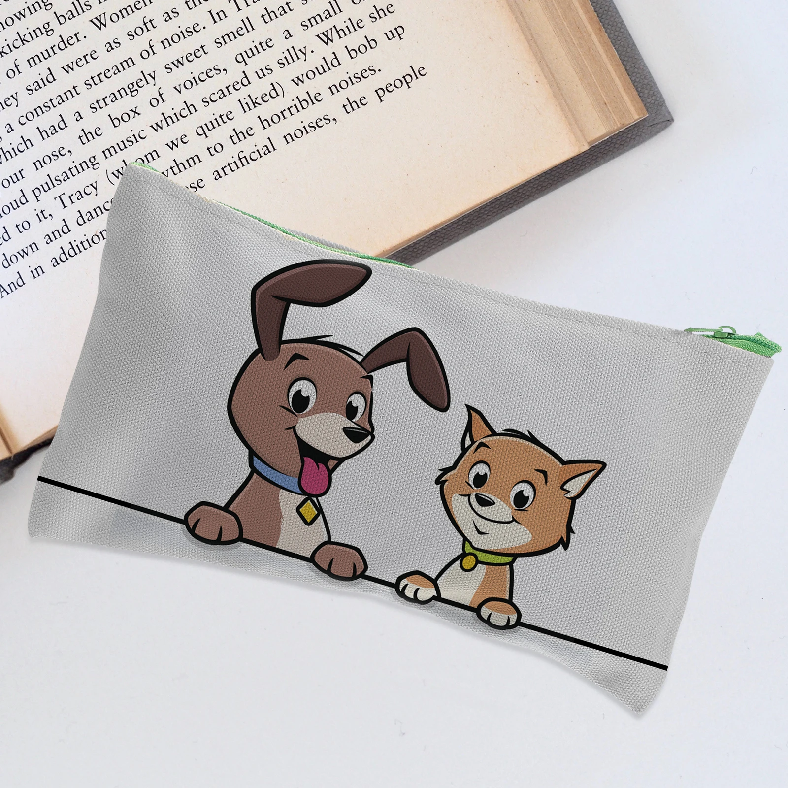 

15pcs Canvas Pen Bag 12cmx21cm Heat Transfer Sublimation Blank Zipper Pouch DIY Makeup Storage Case Graffiti Pencil