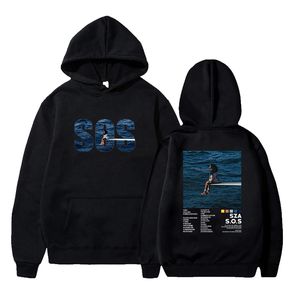 

SZA Merch New Music Album SOS Hoodie Long Sleeve Streetwear Men Women Hooded Sweatshirt Fashion Clothes