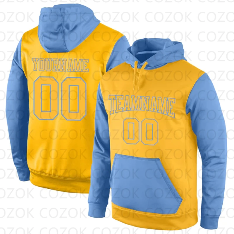 Customized Hoodies Yellow splice Jersey 3D Printed  Unisex Pullovers Hoodie Casual Sweatshirts