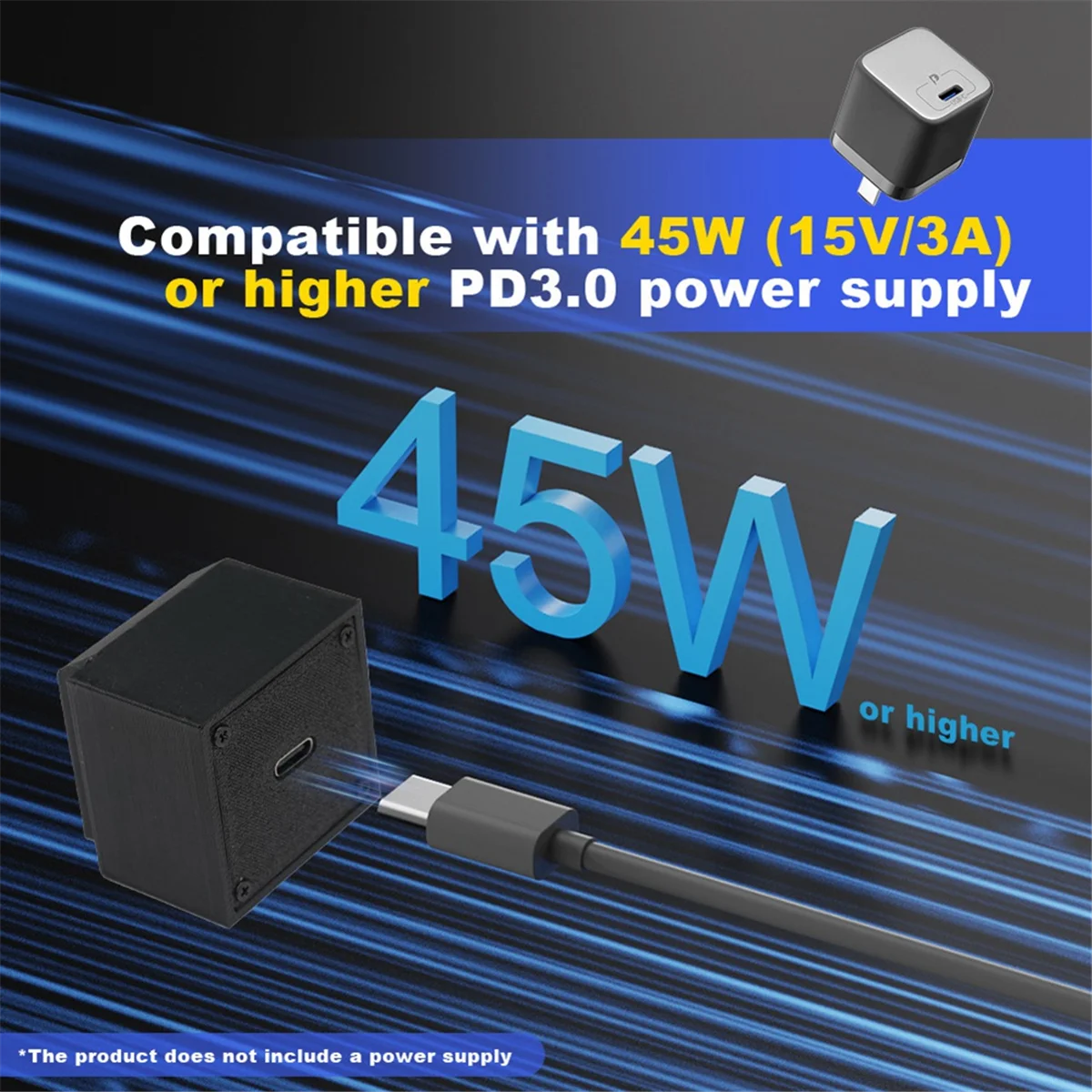 

Новый адаптер питания 3C-N64, предназначенный для блока питания порта Type-C PD Источник питания постоянного тока Модифицированный источник питания