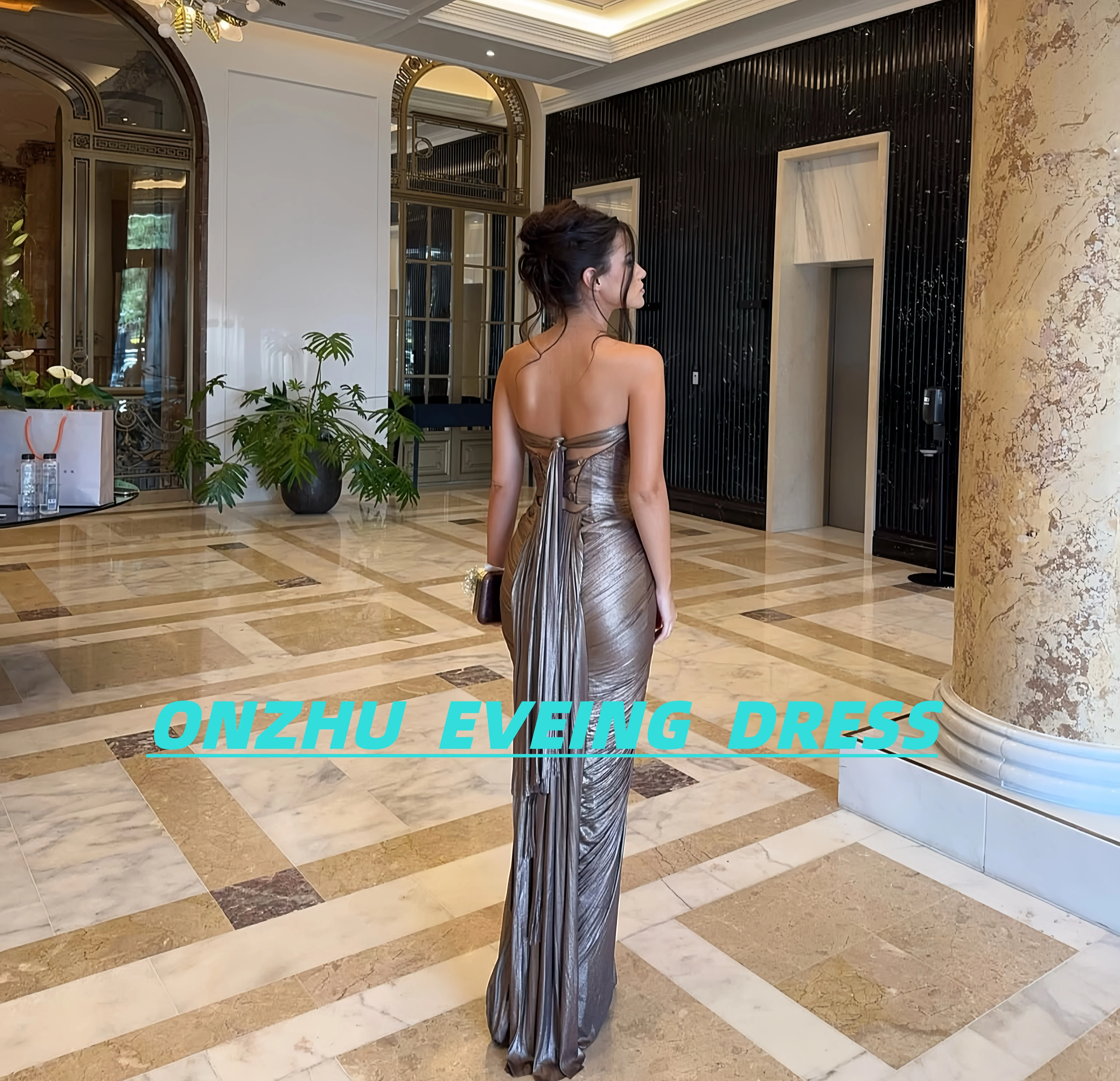 Customized V-neck sleeveless mermaid sexy luxury evening dresses dresses for special occasions Dresses gala