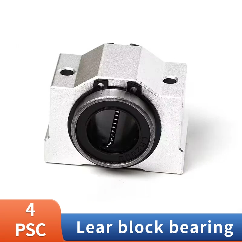 4PCS SC8VUU SC10VUU SC12VUU Linear Bearing Block for Shaft Sliding System SCS8VUU SCS16VUU SCS20VUU Linear Bearing Pillow Block