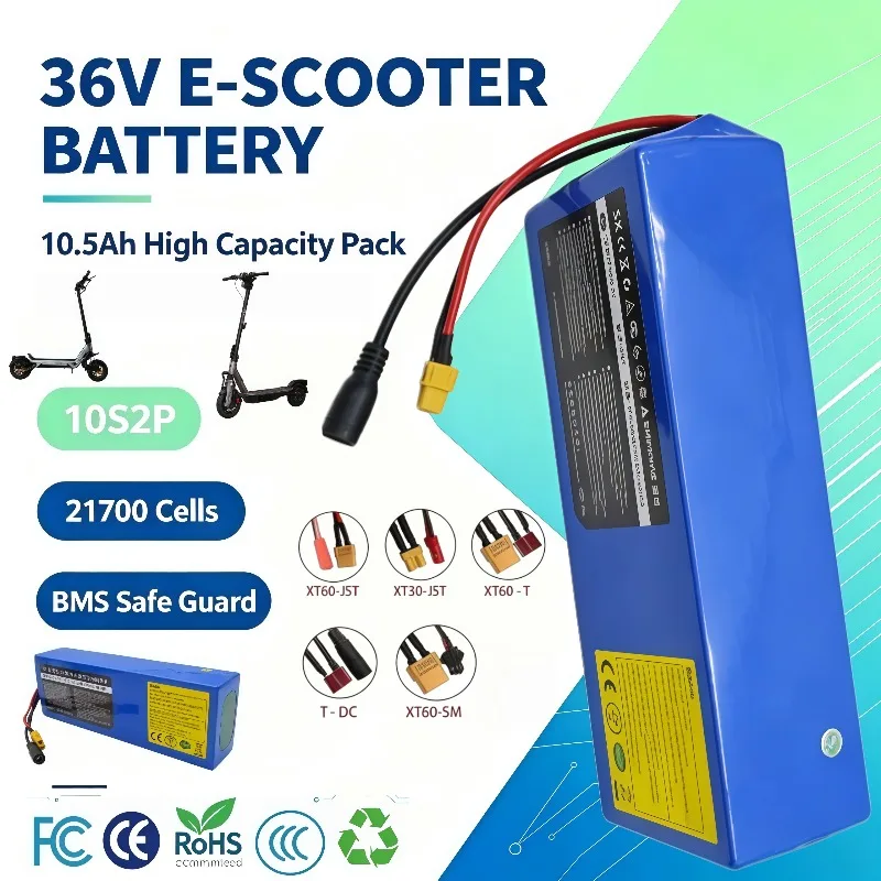 JC036‑H Ipega 10S2P 36V 10.5Ah Rechargeable Lithium Battery Pack Multiple Plugs For Electric Scooter Accessories