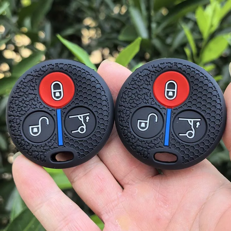Silikon 3-Tasten Fernbedienungsgehäuse Autoschlüsselhülle für Mercedes Benz SMART Fortwo 450 Forfour Roadster City-Coupe Zubehör