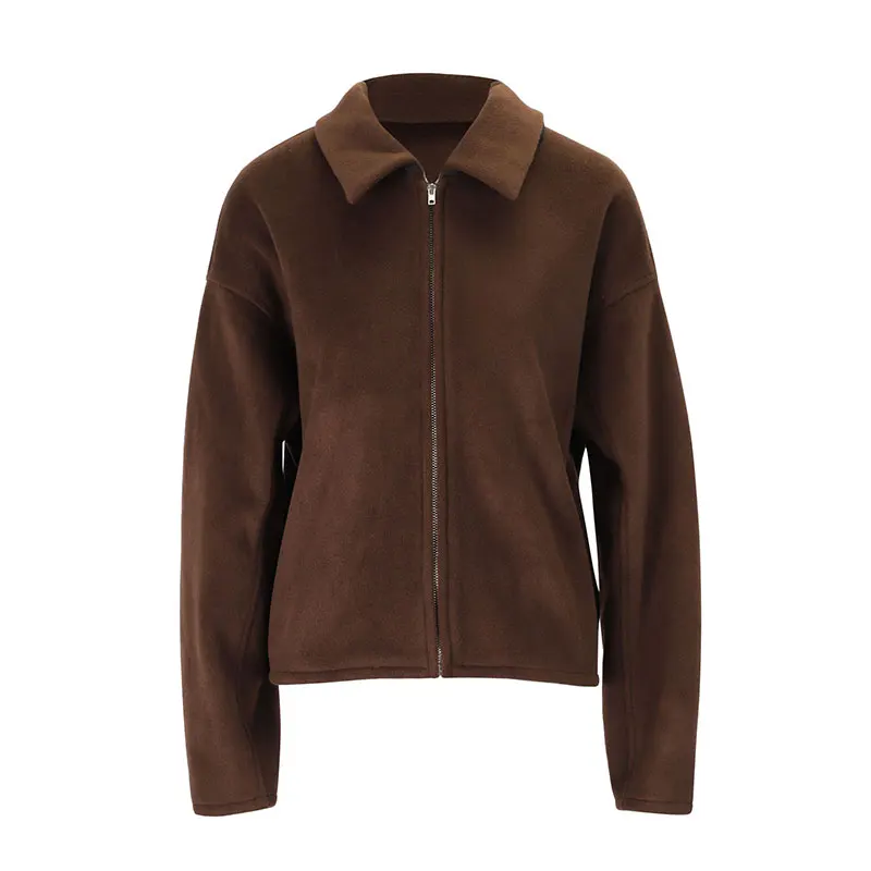 AODEBIAO Woolen Coat Women Autumn Winter Long Sleeves Fashion Cardigan Solid Coat Keep Warm Casual Everyday Wear Vintage Coat