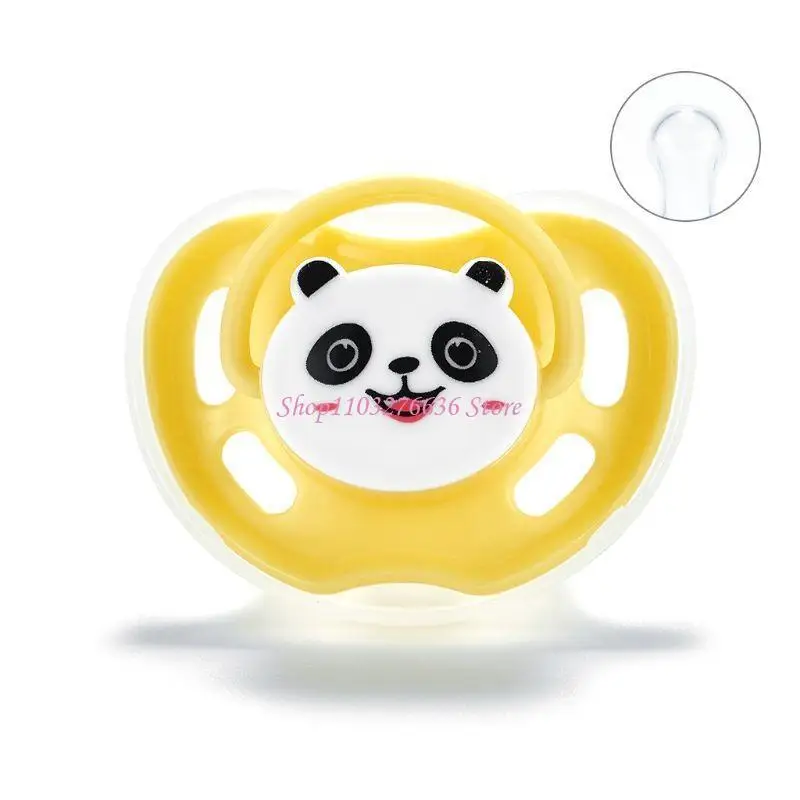 

R6FD Silicone Nipple Dummy Baby Pacifiers Soother Cartoon Toddler Teether