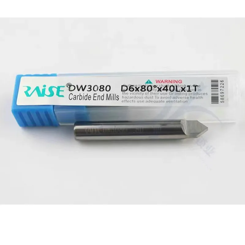 for DW3080 sharp tungsten steel double-sided flat drill D6x80°x40*1T 80°-1 1 tooth double-sided angle milling cutter