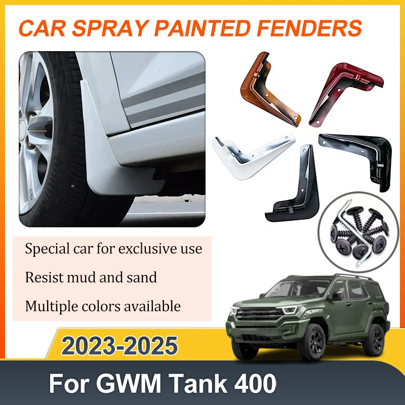 

Car Front Rear Fender For GWM Tank 400 Hi4t 2023 2024 2025 Mud Flaps Splash Guards Mudguards Baking Paint Mudflap Accessories