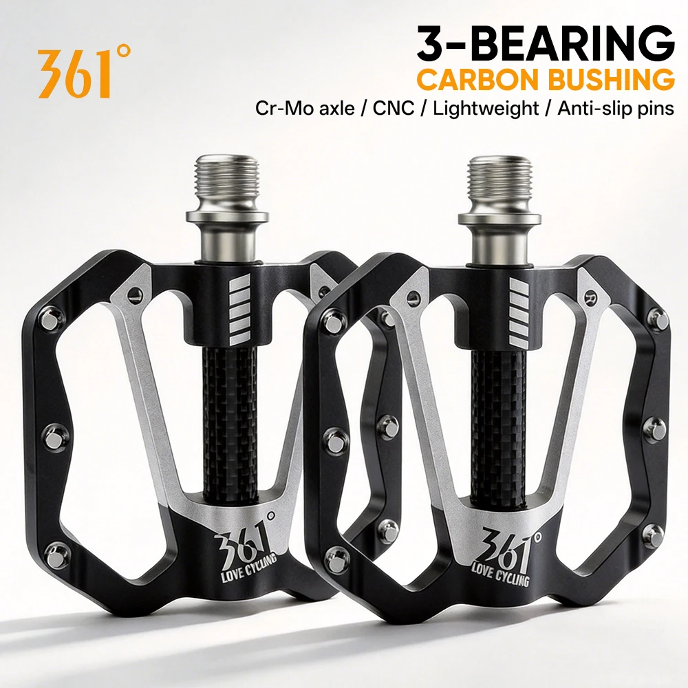 Pedal Platform Flat - 361 Degrees 3 Bearings Bike Pedal