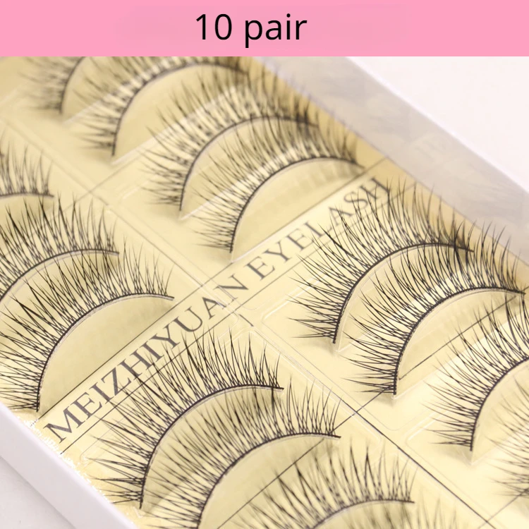 10 Pairs/Set False Eyelashes Handmade Training Lashes for Beginners Teaching Lashes Eye Extension Tools Practice Make Up