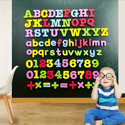 76pcs Educational Magnetic Stickers Kids English Alphabet Number Refrigerator Magnets For Early Learning Christmas Gifts