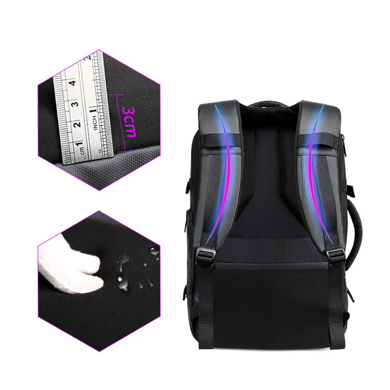 Imagem -05 - Unisex Led Mochila Inteligente Impermeável Grande Capacidade Exibição de Publicidade ao ar Livre Controle Celular Bolsa do Portátil Unisex