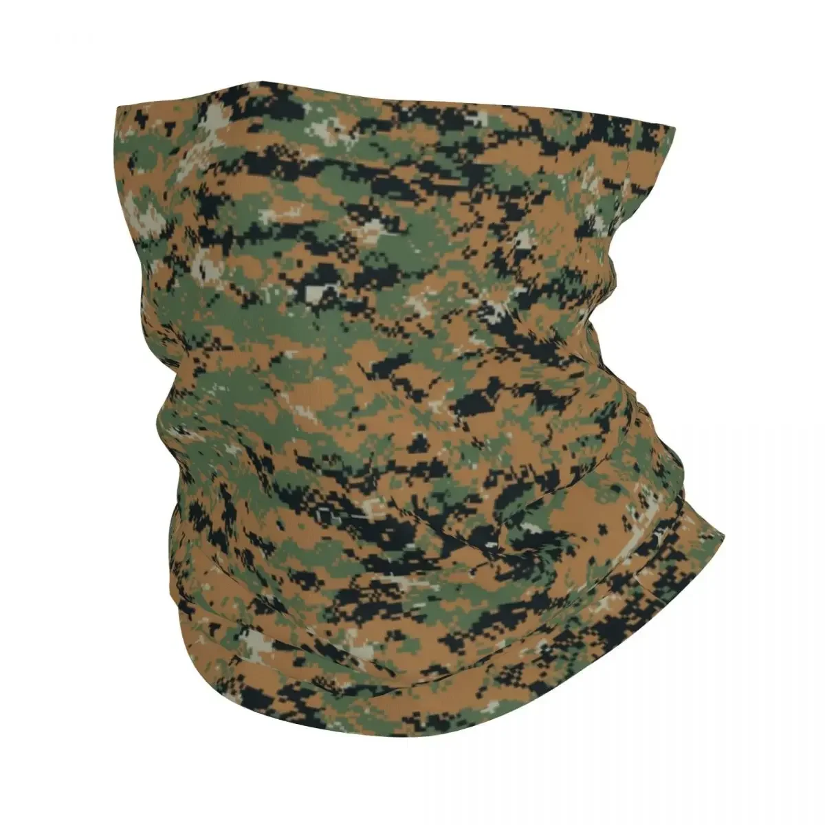 MARPAT Woodland Camouflage Camo Bandana Neck Gaiter Printed Balaclavas Face Scarf Multi-use Headband Running Unisex