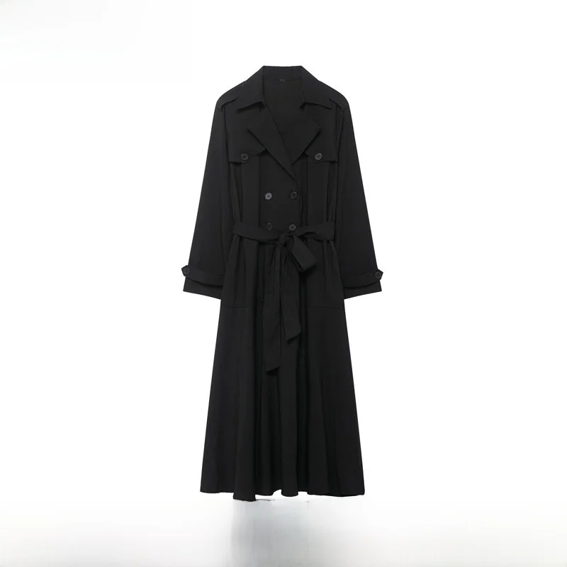 

Faionable Autumn Winter New Arrival Women's Midi Dr Coat Sle Versatile Commute Korean Loose Fit Long Sve Zipper