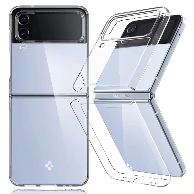 Clear Ultra Thin PC Case for Samsung Galaxy Z Flip 4 6 5 5G flip6 Flip4 Flip5 Flip3 Flip 3 Anti-Knock Phone Bag Cover Shell