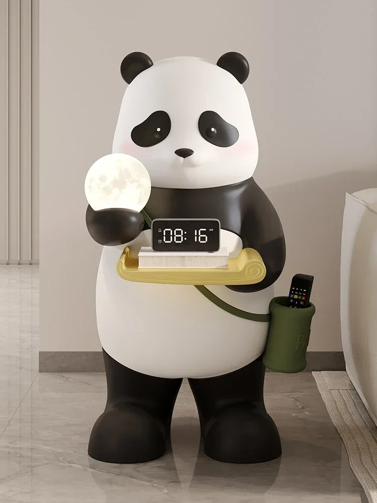 

Panda living room, floor lamp ornaments, large sofa next to TV cabinets, home decorations, trays, housewarming gifts