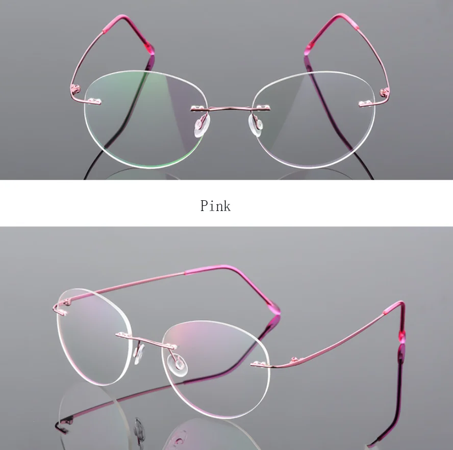 FELRES Memory Titanium Alloy Rimless Anti-Blue Light Reading Glasses 8