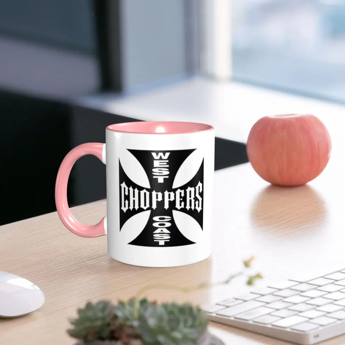 Personalized West Coast Iron Cross Choppers Mug Funny Ceramic Coffee Cups Tea Mugs Milk Cup Drinkware Gift for Friends