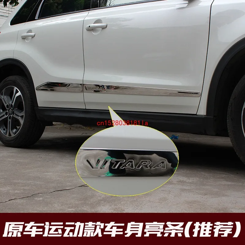 High quality stainless steel body trim strip door anti-rub fit for Suzuki Vitara 2015 2016 2017 2018 Car styling