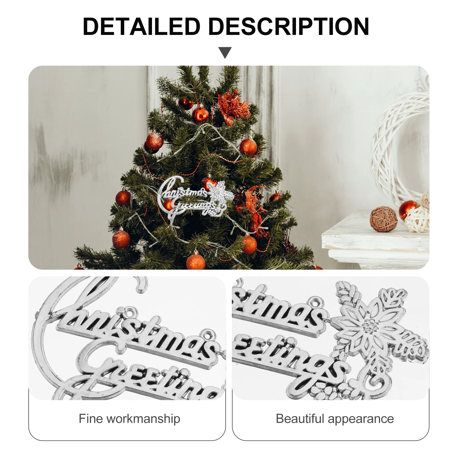 

30pcs Christmas Card Decoration Merry Sign Ornaments Tree Letter Tags Holiday Plastic Alphabet Set Reusable Xmas Party