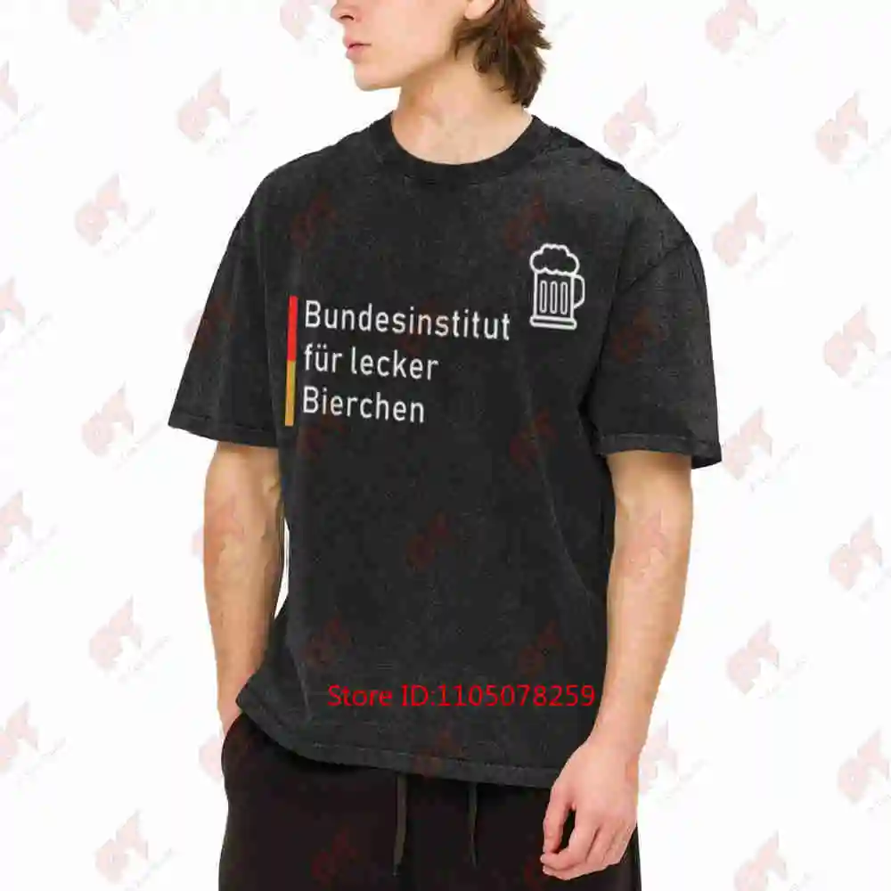 German Federal Beer Office Vintage Washed Tee Pure Cotton T-Shirt