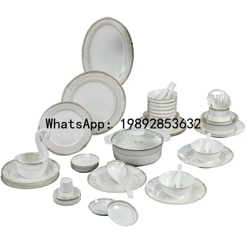 x-14-1  dinnerware set - bowls, plates, and dish combination - corporate gift ceramic bowl and chopstick set - practical gift