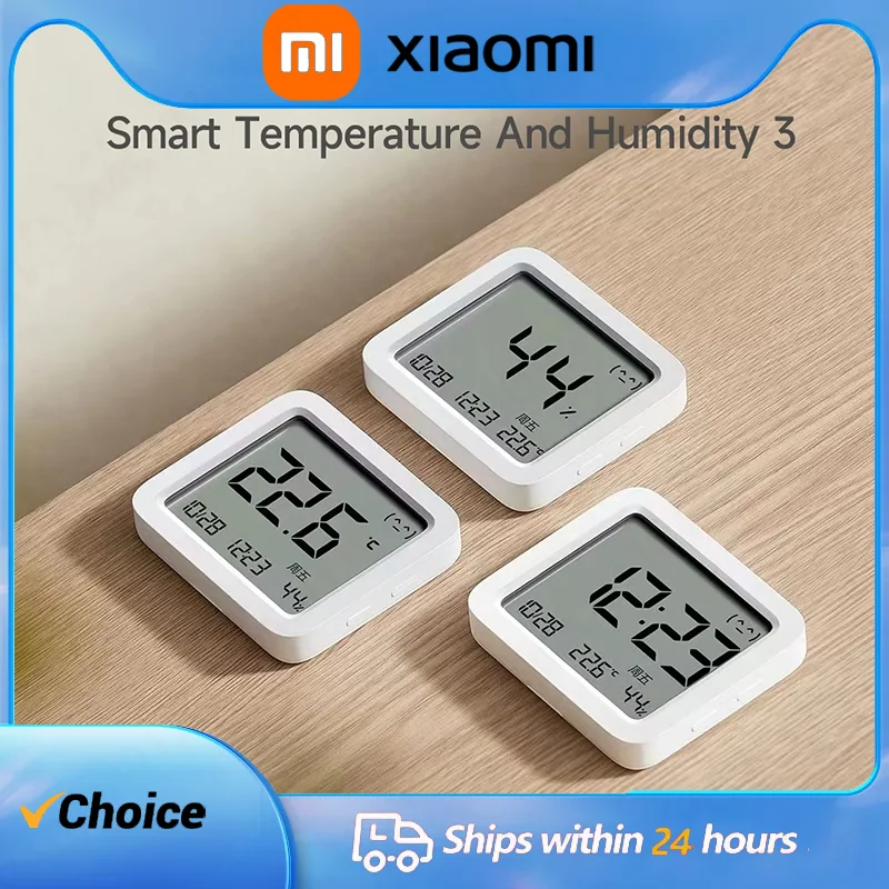 

Xiaomi Mijia Smart LCD Thermometer 3 Wireless Bluetooth Electric Digital Hygrometer Temperature Humidity Sensor With Mi Home APP