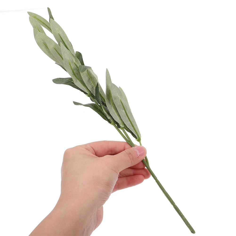 

10pcs Olive Realistic Green Faux Tree Plant For Vase Home Wedding Office Decoration Decorative Fake Artificial Greenery Stems