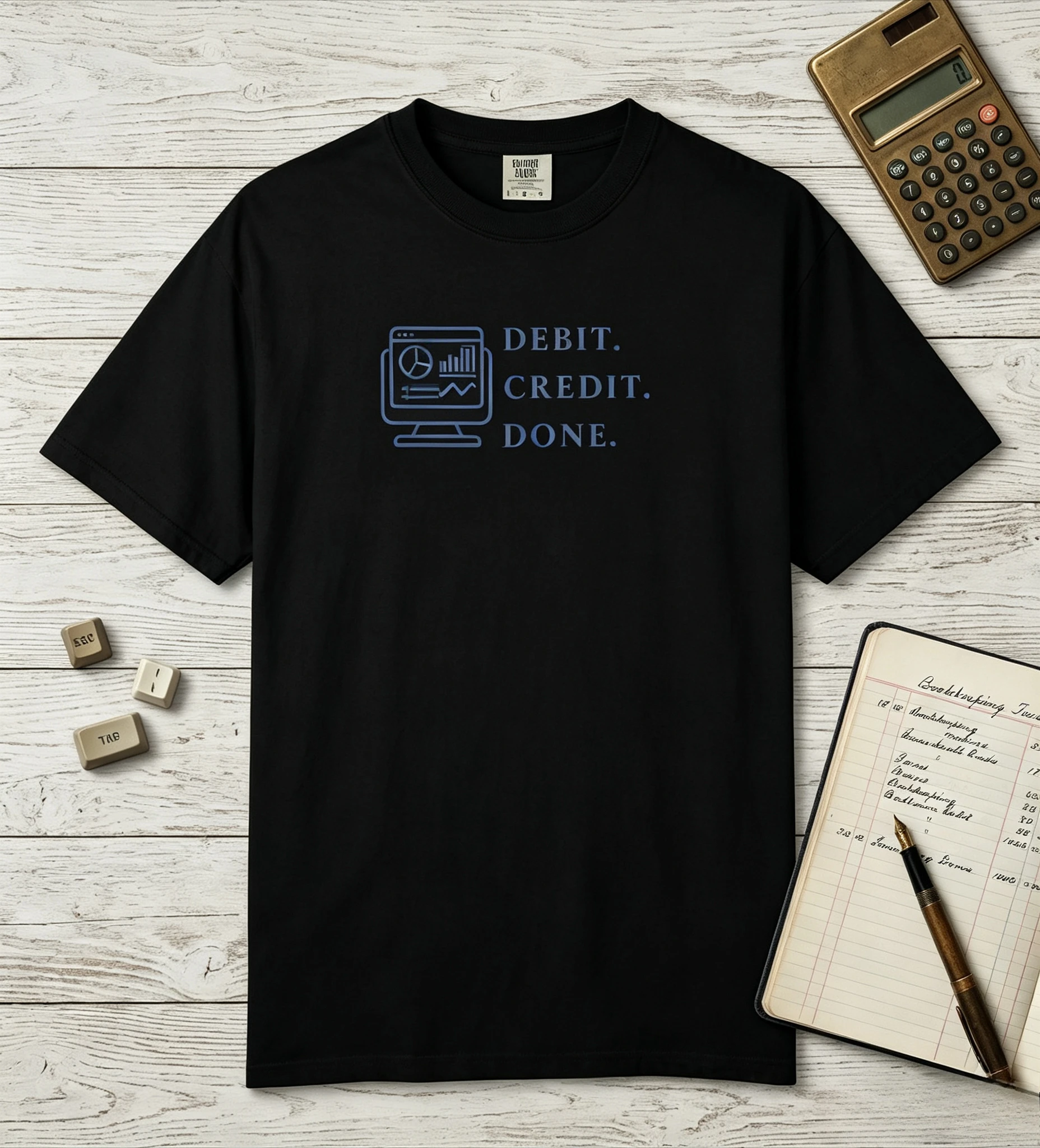 Accountant Humour T-shirt Debit Credit Done Accountant Shirt CPA Shirt Finance Professional T-Shirt Accounting Student Tee